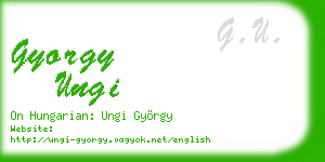 gyorgy ungi business card