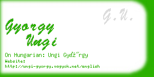 gyorgy ungi business card